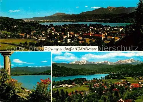 AK / Ansichtskarte Krumpendorf Woerthersee Panorama Teilansichten