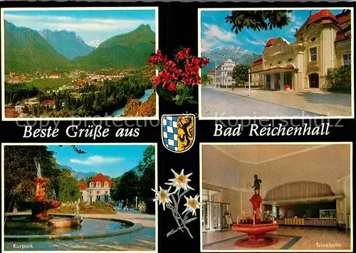 AK / Ansichtskarte Bad Reichenhall Kurhaus Panorama Kurpark Trinkhalle Kat. Bad Reichenhall