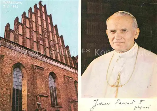 AK / Ansichtskarte Warszawa Papst Johannes Paul II. Kat. Warschau Polen