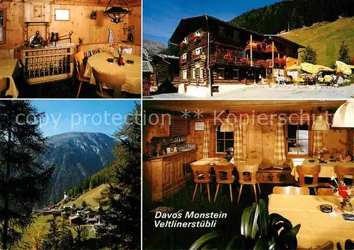 AK / Ansichtskarte Monstein Davos Restaurant Veltlinerstuebli  Kat. Davos Monstein