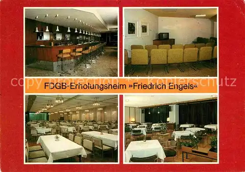 AK / Ansichtskarte Templin Erholungsheim Friedrich Engels Hallenbar Fernsehturm Restaurant  Kat. Templin