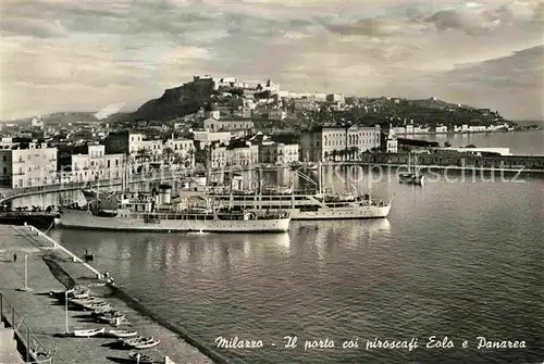 AK / Ansichtskarte Milazzo Hafen mit den Schiffen Eolo und Panatera Kat. Milazzo