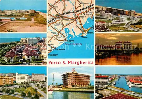 AK / Ansichtskarte Porto Santa Margherita Landkarte Hotels Teilansicht  Kat. Caorle Venezia