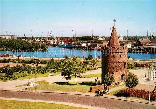 AK / Ansichtskarte Szczecin Stettin Turm am Hafen