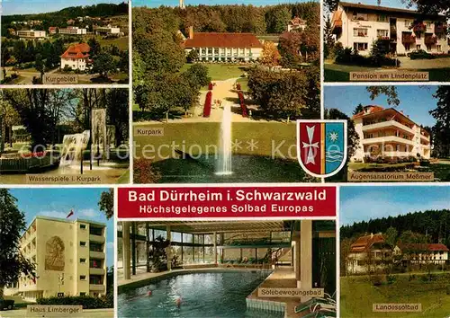 AK / Ansichtskarte Bad Duerrheim Kurgebiet Wasserspiele Haus Limberger Solebewegungsbad  Kat. Bad Duerrheim