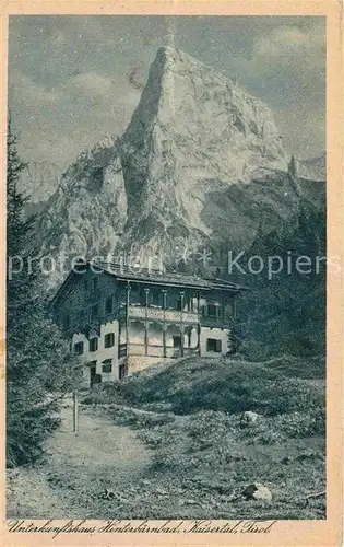 AK / Ansichtskarte Kaisertal Unterkunftshaus Hinterbaerenbadhuette Kat. Kufstein