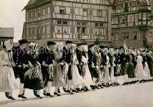 AK / Ansichtskarte Rothenburg Tauber Historischer Schaefertanz  Kat. Rothenburg ob der Tauber