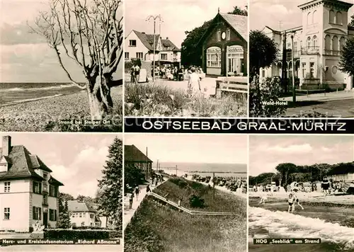 AK / Ansichtskarte Graal Mueritz Ostseebad Herz  und Kreislaufsanatorium Richard Assmann Wald Hotel  Kat. Seeheilbad Graal Mueritz