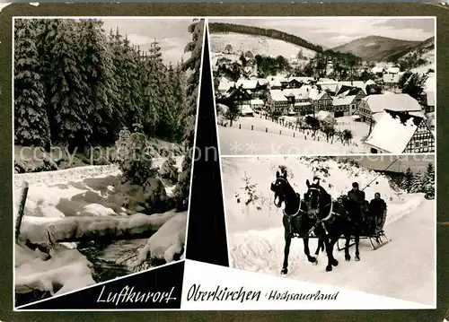 AK / Ansichtskarte Oberkirchen Sauerland Pferdeschlitten  Kat. Schmallenberg