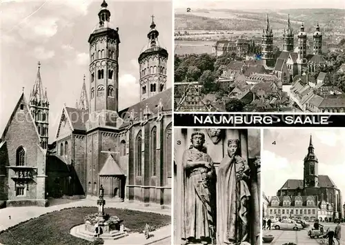 AK / Ansichtskarte Naumburg Saale Dom Uta und Ekkehard Wenzelskirche Markt  Kat. Naumburg