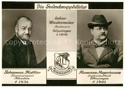 AK / Ansichtskarte Tuebingen Johannes Koffler Hermann Mayerhausen Amtmann Kat. Tuebingen