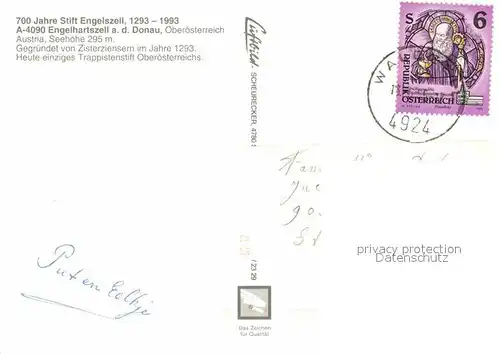 AK / Ansichtskarte Engelhartszell Donau Oberoesterreich Stift Engelszell Fliegeraufnahme Kat. Engelhartszell