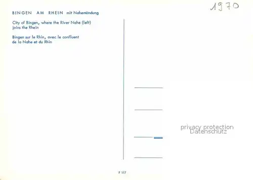 AK / Ansichtskarte Bingen Rhein mit Nahemuendung Kat. Bingen am Rhein