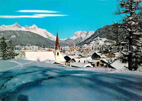 AK / Ansichtskarte Seefeld Tirol mit Wetterstein und Karwendel Kat. Seefeld in Tirol