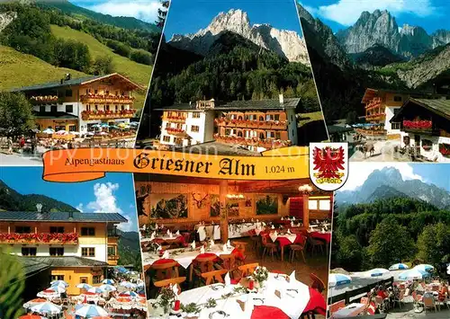 AK / Ansichtskarte Tirol Region Alpengasthaus Griesner Alm mit Wildem Kaiser Kat. Innsbruck