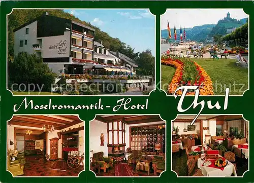 AK / Ansichtskarte Cochem Mosel Moselromantik Hotel Thul Terrasse Gastraeume Kat. Cochem