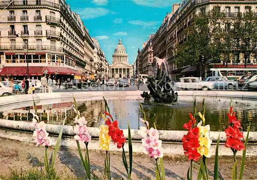 AK / Ansichtskarte Paris Le Pantheon vu de la Place du Luxembourg Fleurs Kat. Paris