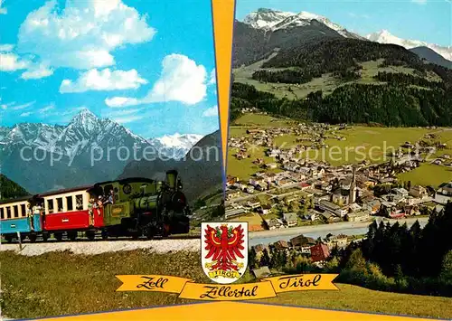 AK / Ansichtskarte Zell Ziller Tirol Zillertalbahn Fliegeraufnahme Kat. Zell am Ziller