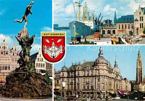 AK / Ansichtskarte Antwerpen Anvers Hafen Denkmal Platz Kat. 
