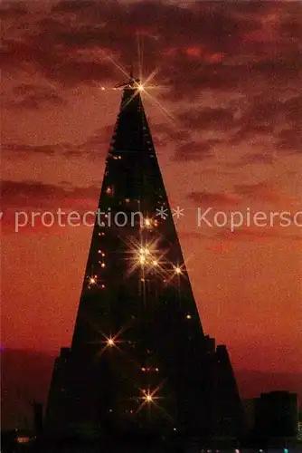 AK / Ansichtskarte Pjoengjang Nachtansicht vom Bauplatz des 