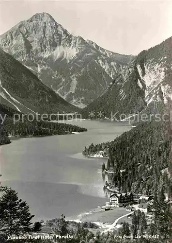 AK / Ansichtskarte Plansee Fliegeraufnahme Hotel Forelle Kat. Breitenwang