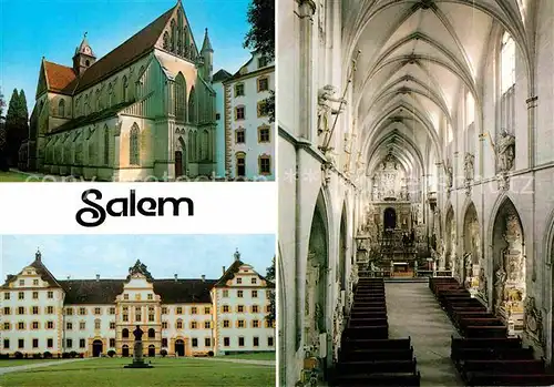 AK / Ansichtskarte Salem Baden Gotisches Muenster Aussen  und Innenansicht Konventgebaeude Kat. Salem