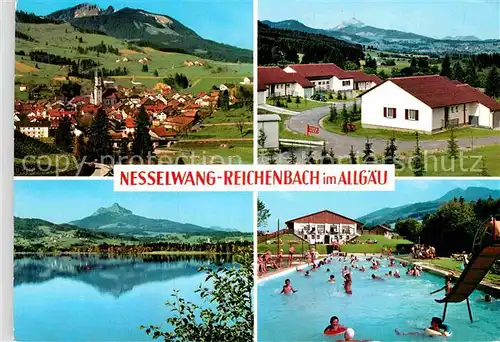 AK / Ansichtskarte Nesselwang Teilansicht See Freibad  Kat. Nesselwang