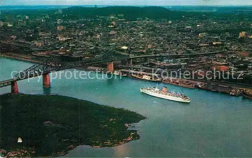 AK / Ansichtskarte Montreal Quebec Fliegeraufnahme Jacques Cartier Bridge Kat. Montreal