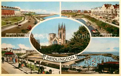 AK / Ansichtskarte Bridlington Central Old Town South Side Harbour SPA and Sands Pembroke Terrace