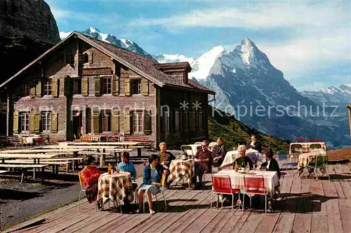 AK / Ansichtskarte Grosse Scheidegg Hotel Grosse Scheidegg Moench Eiger Berner Alpen Kat. Scheidegg Grosse