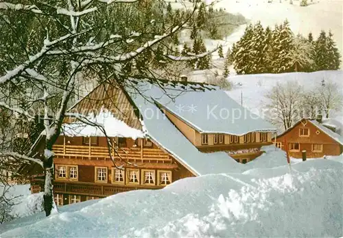 AK / Ansichtskarte Bernau Schwarzwald Gasthaus Pension Reinhardshof Winterlandschaft Schwarzwald Kat. Bernau im Schwarzwald