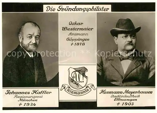 AK / Ansichtskarte Tuebingen Johannes Koffler Hermann Mayerhausen  Kat. Tuebingen