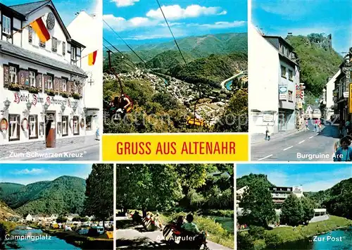 AK / Ansichtskarte Altenahr Burgruine Are Zur Post Campingplatz Sesselbahn Zum Schwarzen Kreuz  Kat. Altenahr