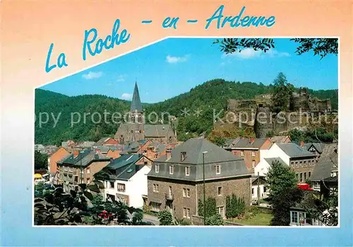 AK / Ansichtskarte La Roche en Ardenne Kirche Burgruine Kat. 