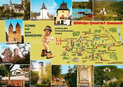 AK / Ansichtskarte Seesbach Wald  und Berghotel Waldfriede Stromburg Schinderhannesturm Gemuenden Schloss Hunsrueck Dom Alteburg Kat. Seesbach