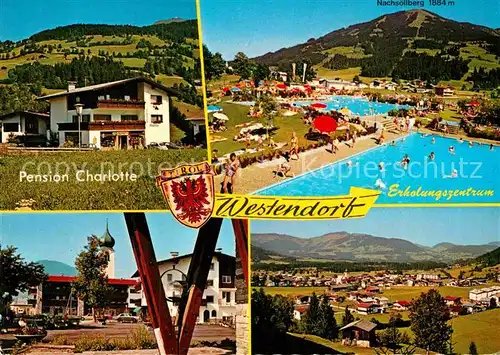 AK / Ansichtskarte Westendorf Tirol Pension Charlotte Freibad  Kat. Westendorf