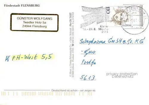 AK / Ansichtskarte Flensburg Foerde Fliegeraufnahme Kat. Flensburg