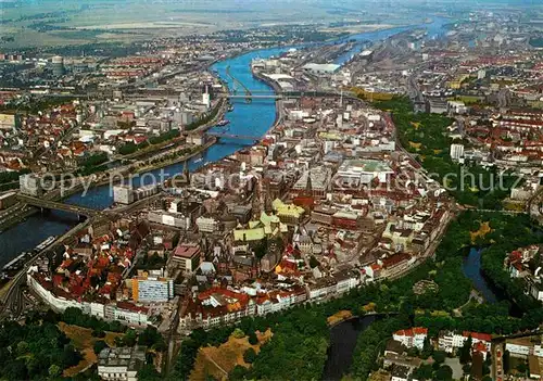 AK / Ansichtskarte Bremen City Fliegeraufnahme Kat. Bremen