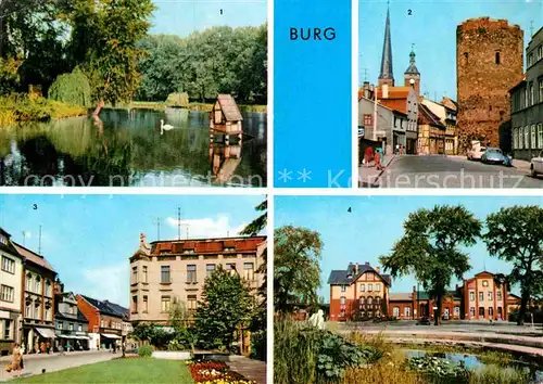 AK / Ansichtskarte Burg Magdeburg Flickschupark Berliner Tor Platz der Opfer des Faschismus Am Bahnhof Kat. Burg