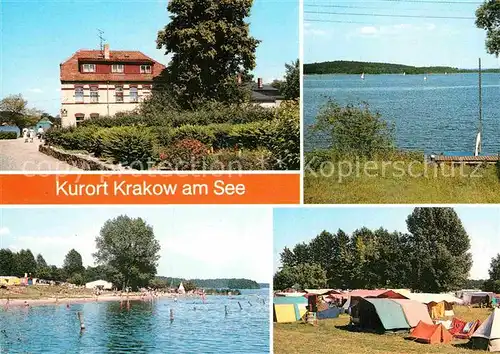 AK / Ansichtskarte Krakow See Gaststaette Seehotel Campingplatz  Kat. Krakow See