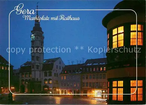 AK / Ansichtskarte Gera Marktplatz mit Rathaus Kat. Gera