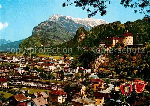 AK / Ansichtskarte Kufstein Tirol mit Festung Kufstein und Kaisergebirge Kat. Kufstein