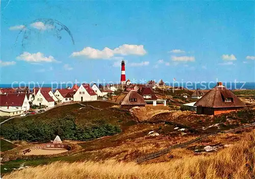 AK / Ansichtskarte Hoernum Sylt Panorama mit Leuchtturm Kat. Hoernum (Sylt)