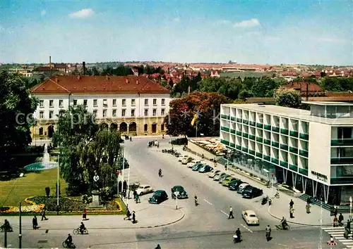 AK / Ansichtskarte Reutlingen Tuebingen Bahnhof mit Parkhotel