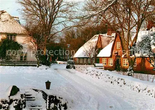 AK / Ansichtskarte Keitum Sylt Wintermotiv Kat. Sylt Ost