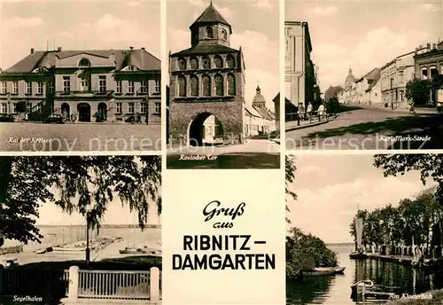 AK / Ansichtskarte Ribnitz Damgarten Ostseebad Karl Marx Strasse Segelhafen Rostocker Tor Rat des Kreises  Kat. Ribnitz Damgarten