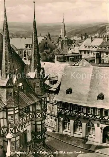 AK / Ansichtskarte Wernigerode Harz Rathaus Brocken  Kat. Wernigerode