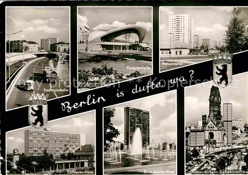 AK / Ansichtskarte Berlin Stadtautobahn Kongresshalle Hansaviertel Corbusier Haus  Kat. Berlin