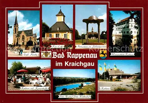 AK / Ansichtskarte Bad Rappenau Evangelische Kirche Schloss Rathaus Kurhaus  Kat. Bad Rappenau