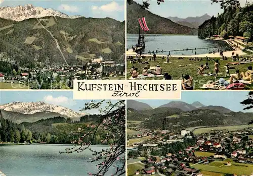 AK / Ansichtskarte Kufstein Tirol mit Hechtsee Fliegeraufnahme Kat. Kufstein